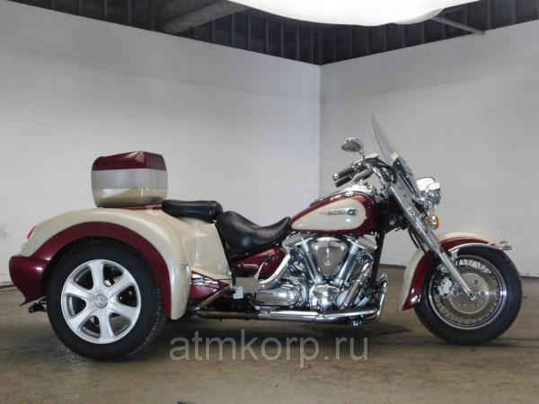 Мотоцикл трайк Yamaha Road Star 1600 тип круизер чоппер Родстер гв 1999 пробег 9 283 км белый красный — фото 2